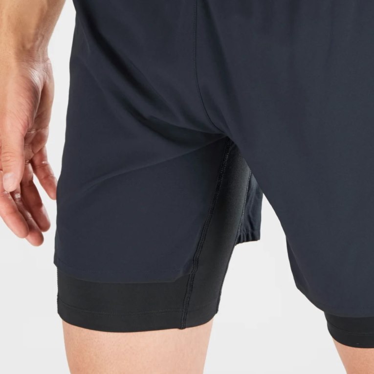 Black Salomon Cross Twinskin Men's Shorts | IE YT2168